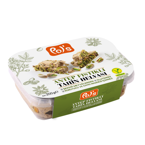 Pol's Şeker İlavesiz Antep Fıstıklı Tahin Helvası 200g