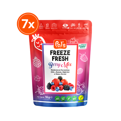 Pol's Freeze Fresh Dondurularak Kurutulmuş Berry Mix 16 gr x 7