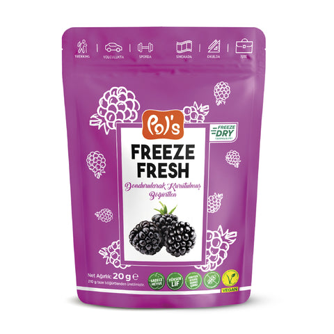 Pol’s Freeze Fresh Dondurularak Kurutulmuş Böğürtlen 20 gr