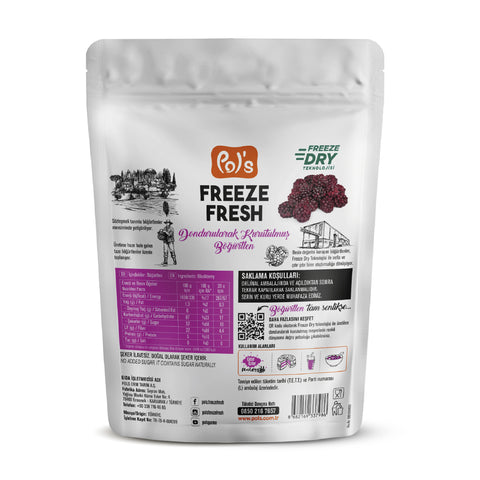Pol’s Freeze Fresh Dondurularak Kurutulmuş Böğürtlen 20 gr