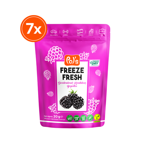Pol's Freeze Fresh Dondurularak Kurutulmuş Böğürtlen 20 gr x 7