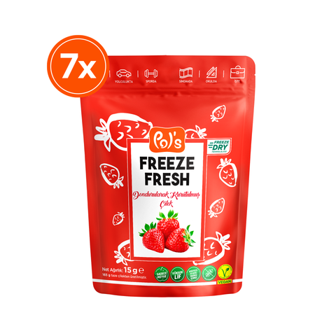 Pol's Freeze Fresh Dondurularak Kurutulmuş Çilek 15 g x 7