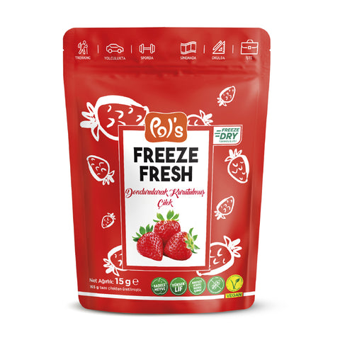 Pol’s Freeze Fresh Dondurularak Kurutulmuş Çilek 15 gr