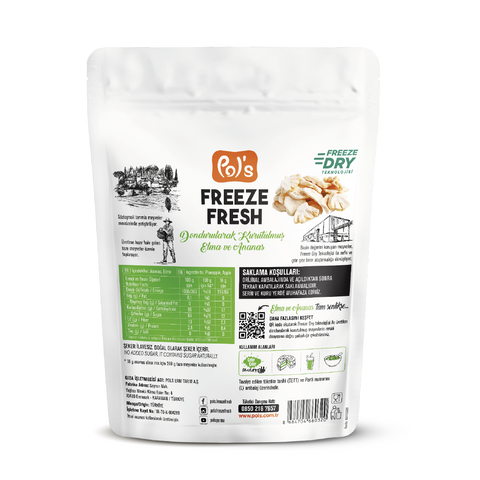Freeze Fresh Dondurularak Kurutulmuş Ananas - Elma Mix 18 gr.