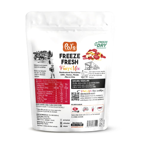 Pol's Freeze Fresh Dondurularak Kurutulmuş Fruit Mix 20 gr