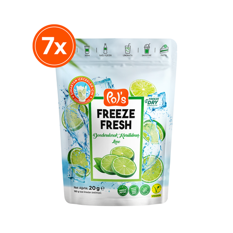 Pol's Freeze Fresh Dondurularak Kurutulmuş Lime 20 g x 7
