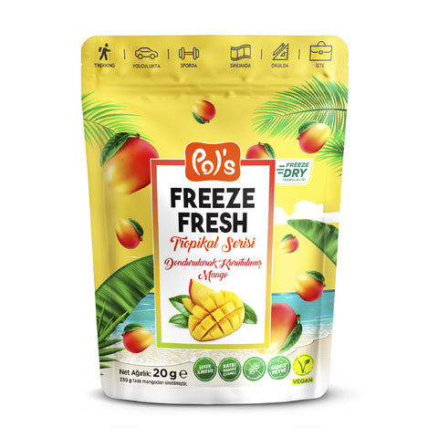 Pol's Freeze Fresh Dondurularak Kurutulmuş Mango 20 gr