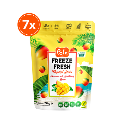 Pol's Freeze Fresh Dondurularak Kurutulmuş Mango 20 g x 7