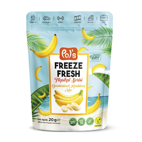 Pol's Freeze Fresh Dondurularak Kurutulmuş Muz 20 gr