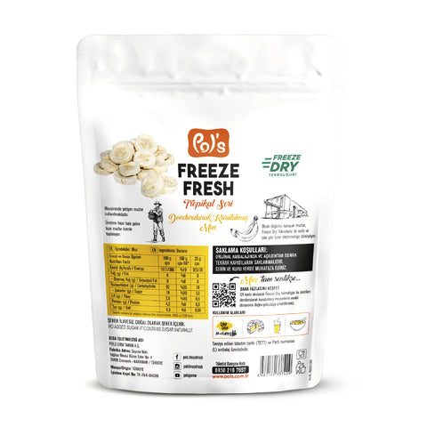 Pol's Freeze Fresh Dondurularak Kurutulmuş Muz 20 gr