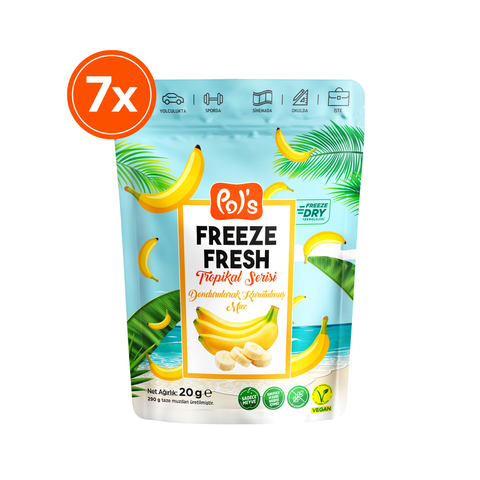 Pol's Freeze Fresh Dondurularak Kurutulmuş Muz 20 g x 7