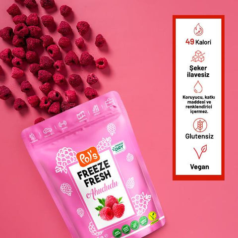 Pol's Freeze Fresh Dondurularak Kurutulmuş Ahududu 16 gr x 7