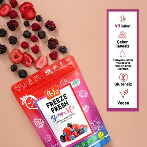 Pol's Freeze Fresh Dondurularak Kurutulmuş Berry Mix 16 gr x 7