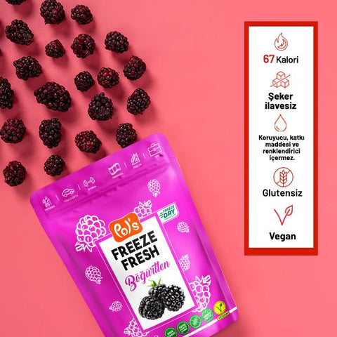 Pol's Freeze Fresh Dondurularak Kurutulmuş Böğürtlen 20 gr x 7