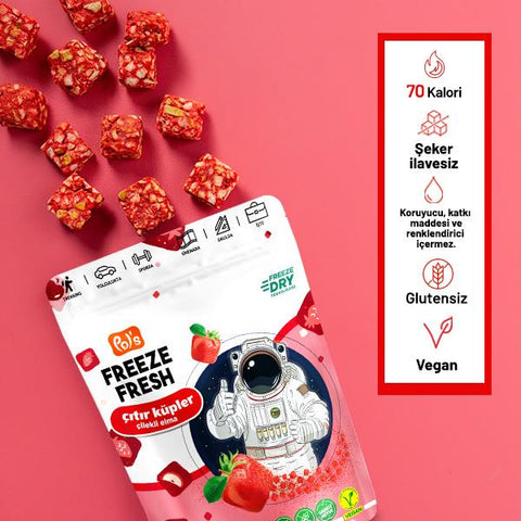 Pol's Freeze Fresh Dondurularak Kurutulmuş Çıtır Küpler 20 gr