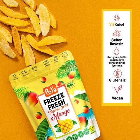 Pol's Freeze Fresh Dondurularak Kurutulmuş Mango 20 g x 7
