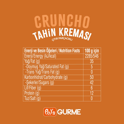 Pol's Gurme Cruncho Çıtır Parçacıklı Tahin Kreması 210 g