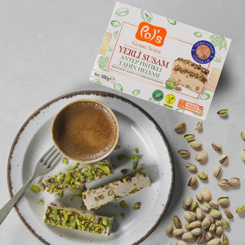 Pol's Gurme Yerli Susam Serisi Antep Fıstıklı Tahin Helvası 300 g