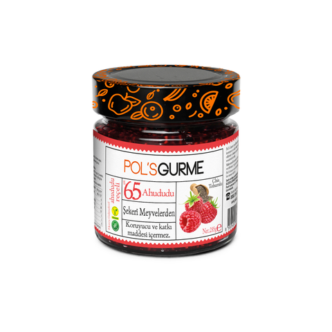 Pol's Gurme Ahududu Reçeli Chia Tohumlu Şeker İlavesiz %65 Meyve Oranlı 285 gr