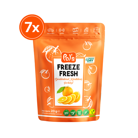 Pol's Freeze Fresh Dondurularak Kurutulmuş Portakal 20 gr x 7