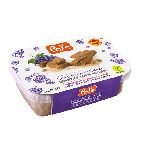 Pol's Şeker İlavesiz Kuru Üzüm Pekmezli Ermenek Helvası 200g