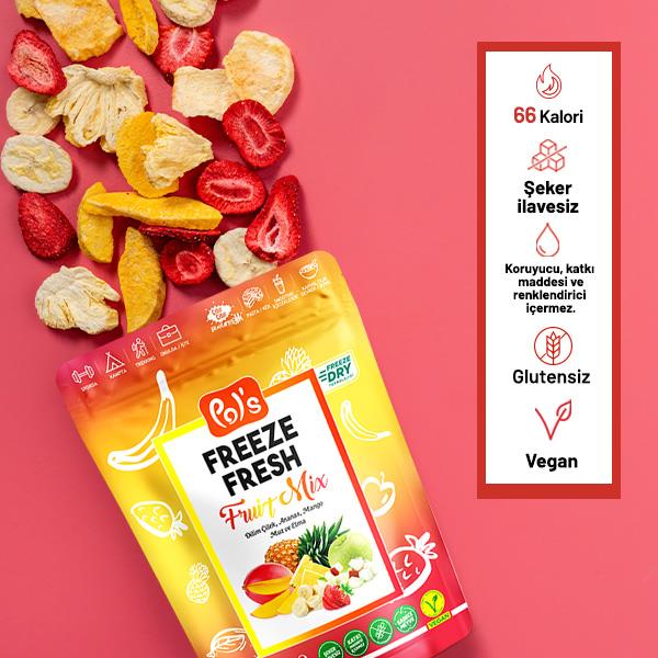 Pol's Freeze Fresh Dondurularak Kurutulmuş Fruit Mix 20 gr