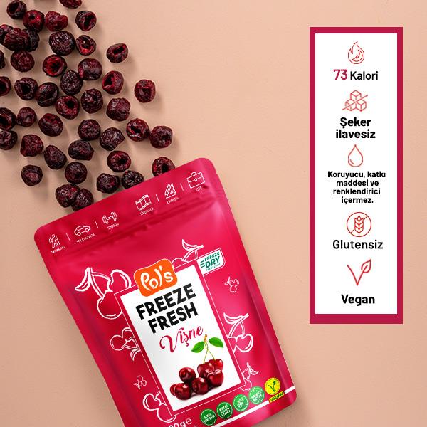 Pol's Freeze Fresh Dondurularak Kurutulmuş Vişne 20 gr