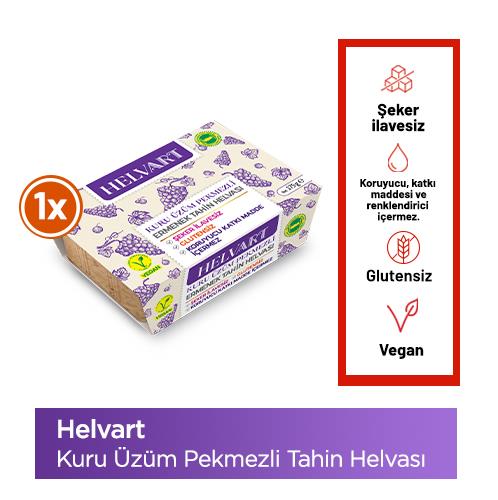 Helvart Üzüm Pekmezli Şeker İlavesiz Tahin Helvası 175 g