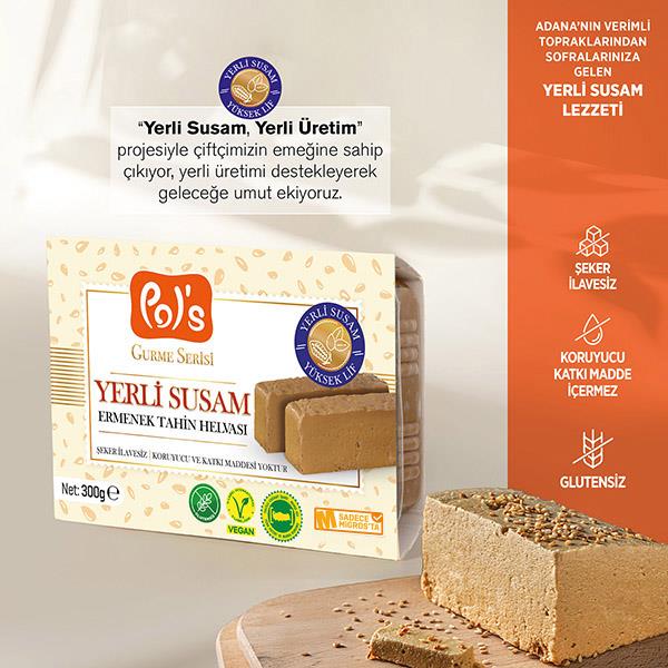 Pol's Gurme Yerli Susam Ermenek Helvası 300 g
